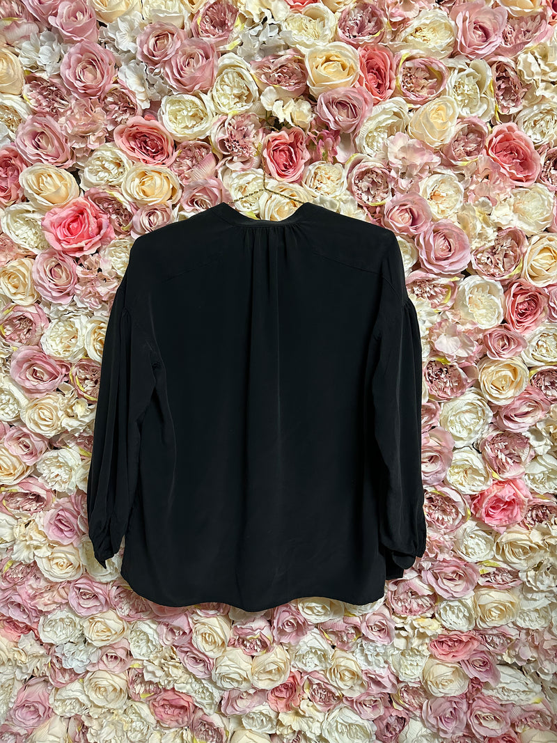 Vince Silk Blouse Black