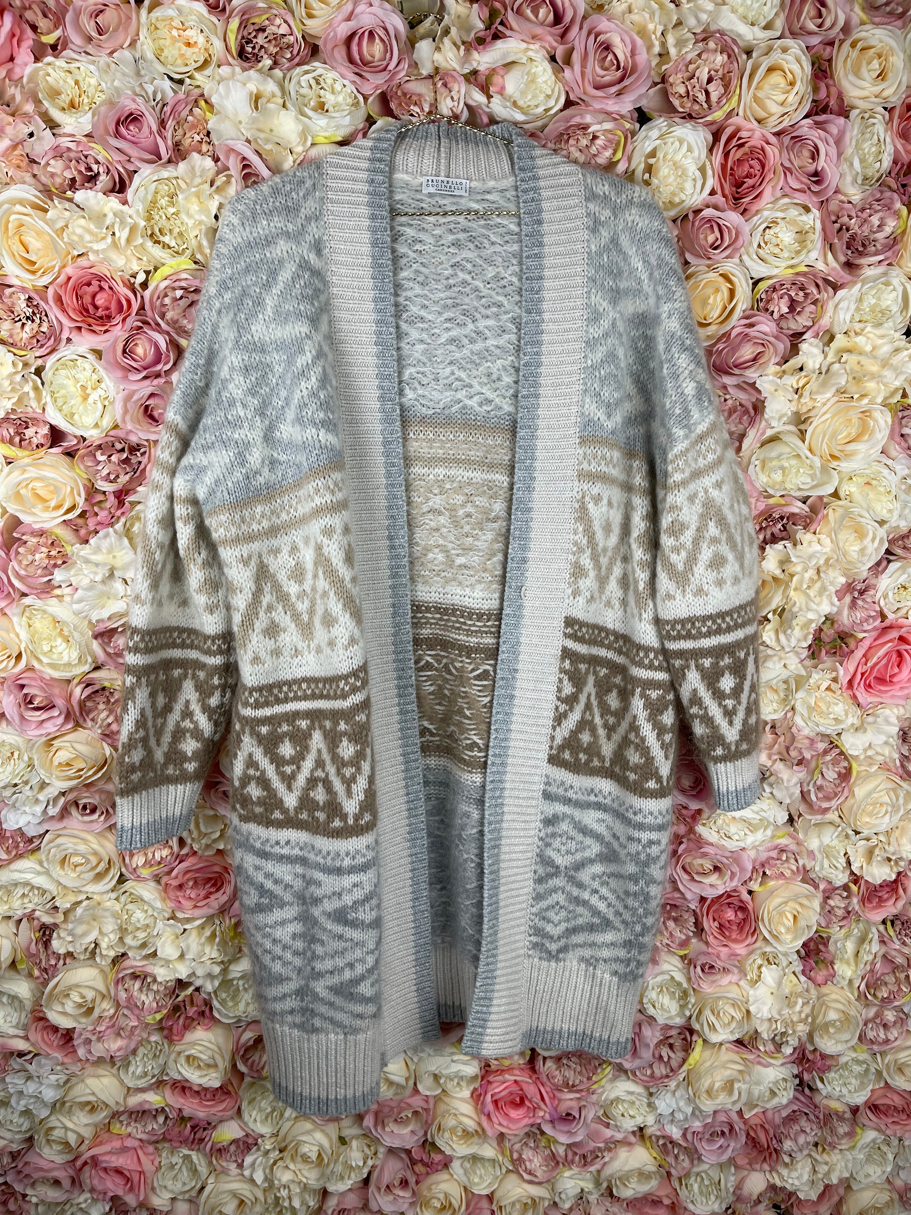 Brunello Cucinelli Cardigan Grey Multi Sz. XS