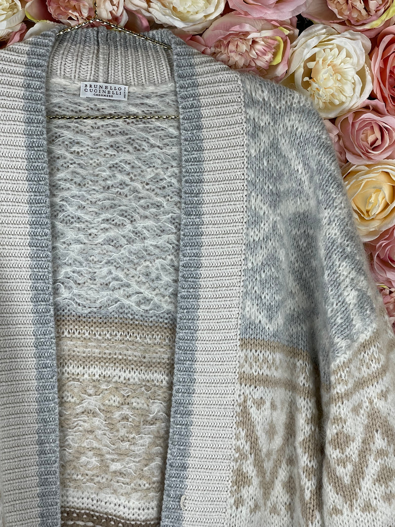 Brunello Cucinelli Cardigan Grey Multi Sz. XS