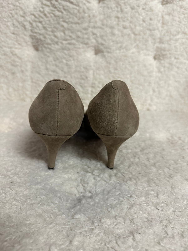 Bally Velour Heels Taupe