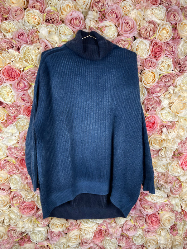 Avant Toi Turtleneck Sweater Blue Sz. S