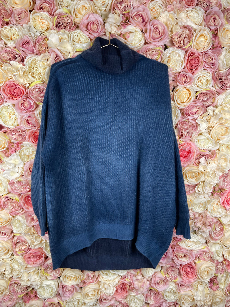 Avant Toi Turtleneck Sweater Blue Sz. S