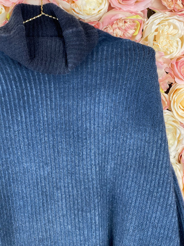 Avant Toi Turtleneck Sweater Blue Sz. S