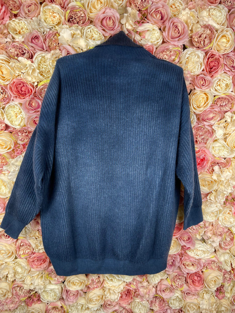 Avant Toi Turtleneck Sweater Blue Sz. S