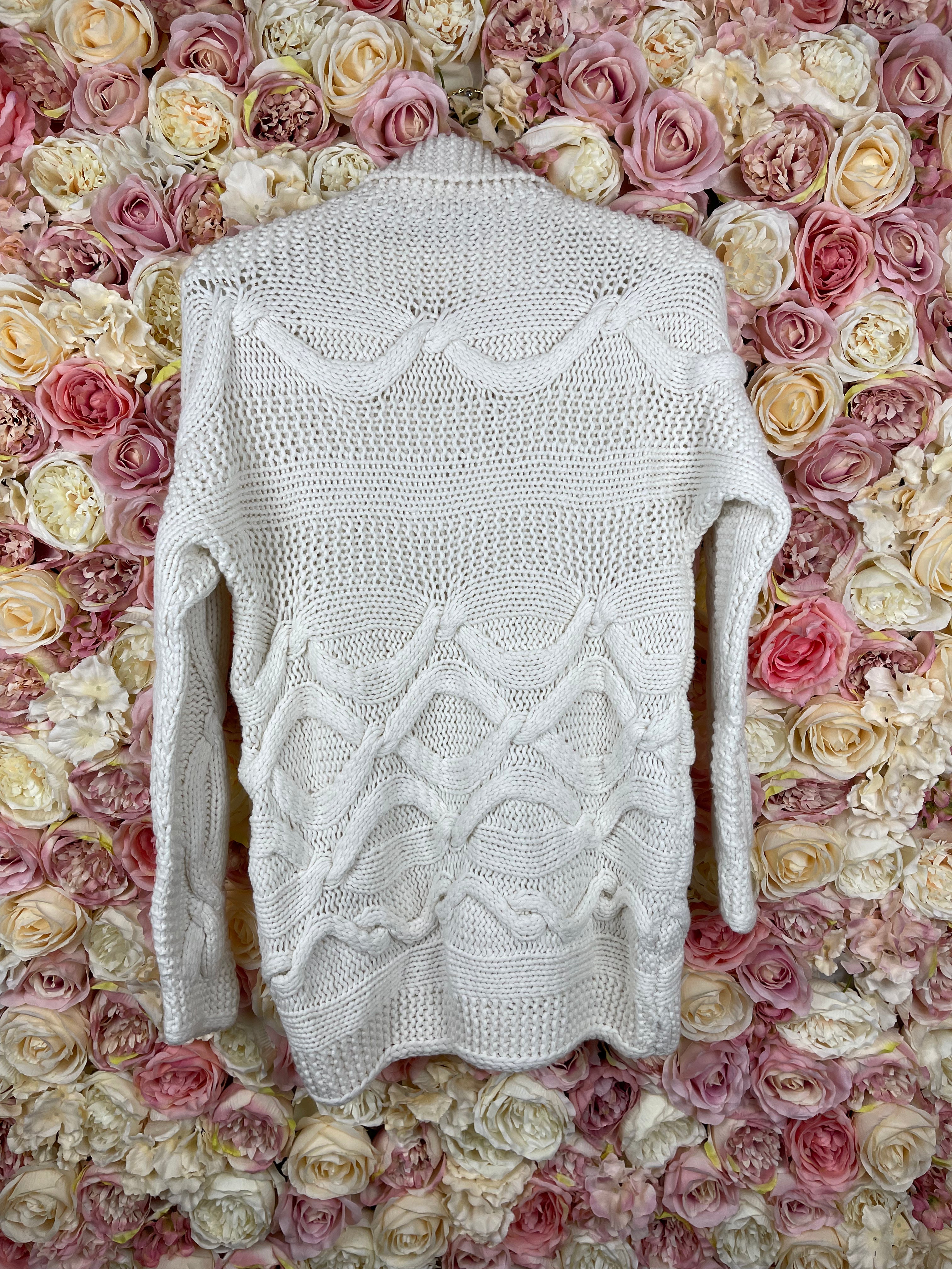 Malo Cashmere Knit Sweater White Sz. 38 DE