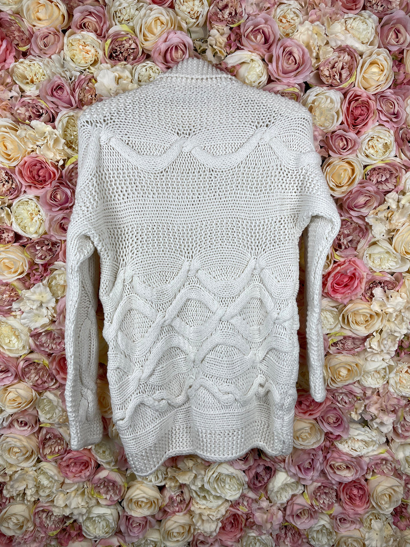 Malo Cashmere Knit Sweater White Sz. 38 DE