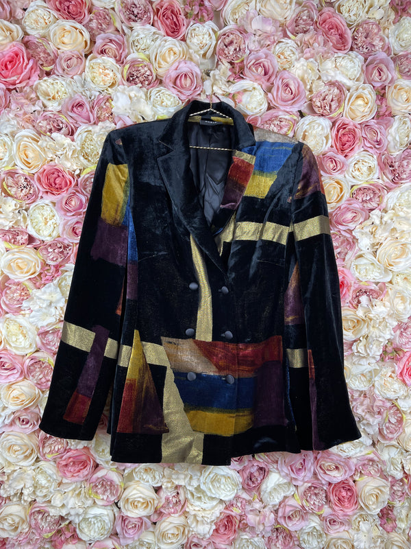 Akris Velvet Blazer Multicolor Sz. 44 DE