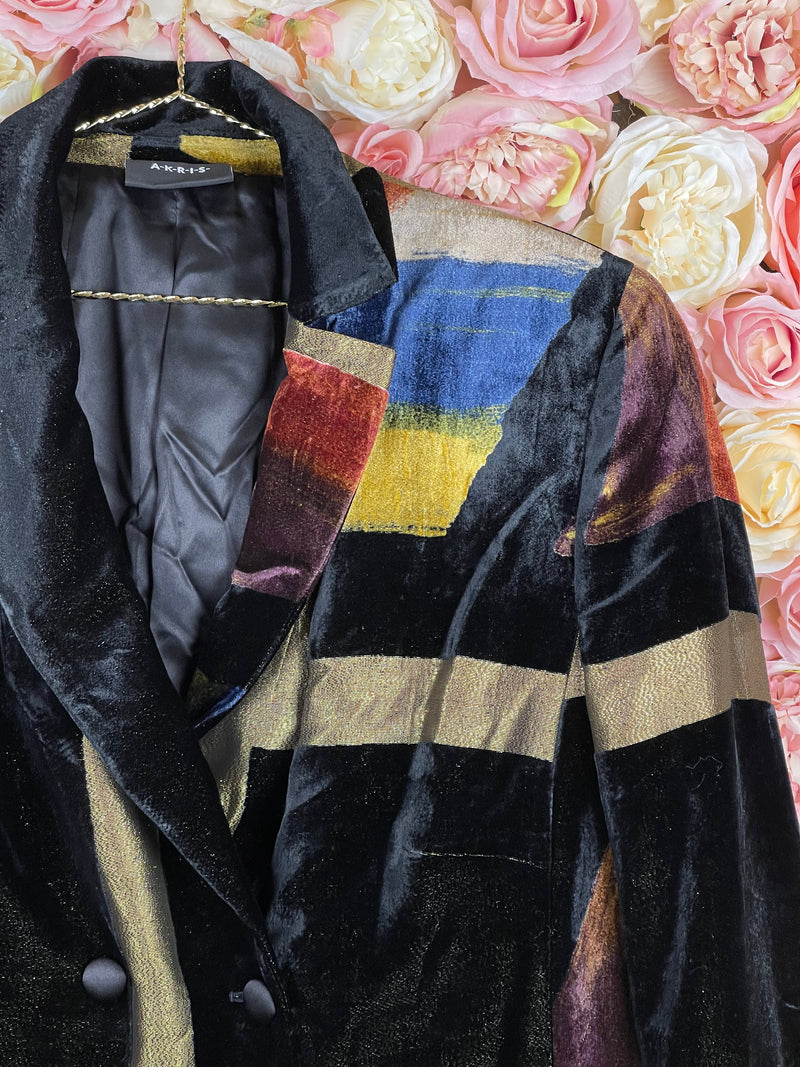Akris Velvet Blazer Multicolor Sz. 44 DE