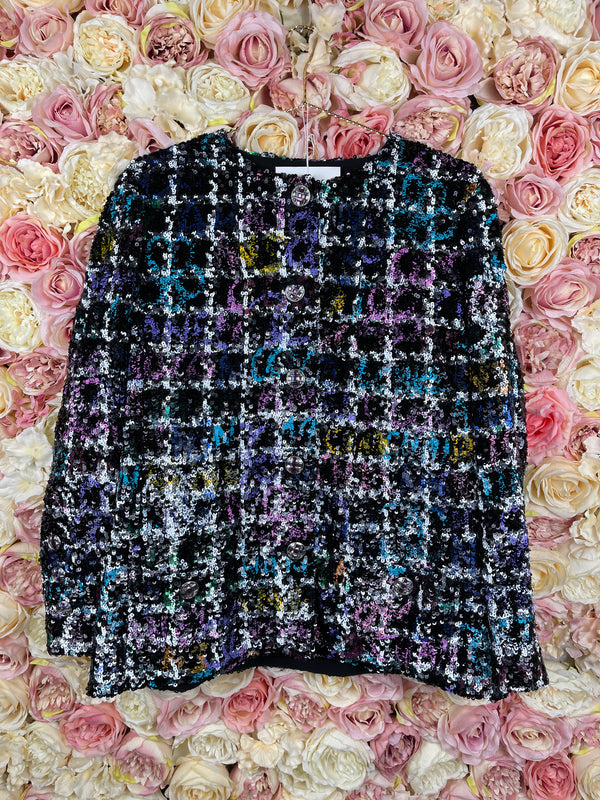 Chanel 22A Sequin Jacket Multicolor Sz. 42 DE