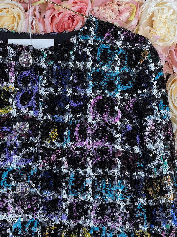 Chanel 22A Sequin Jacket Multicolor Sz. 42 DE