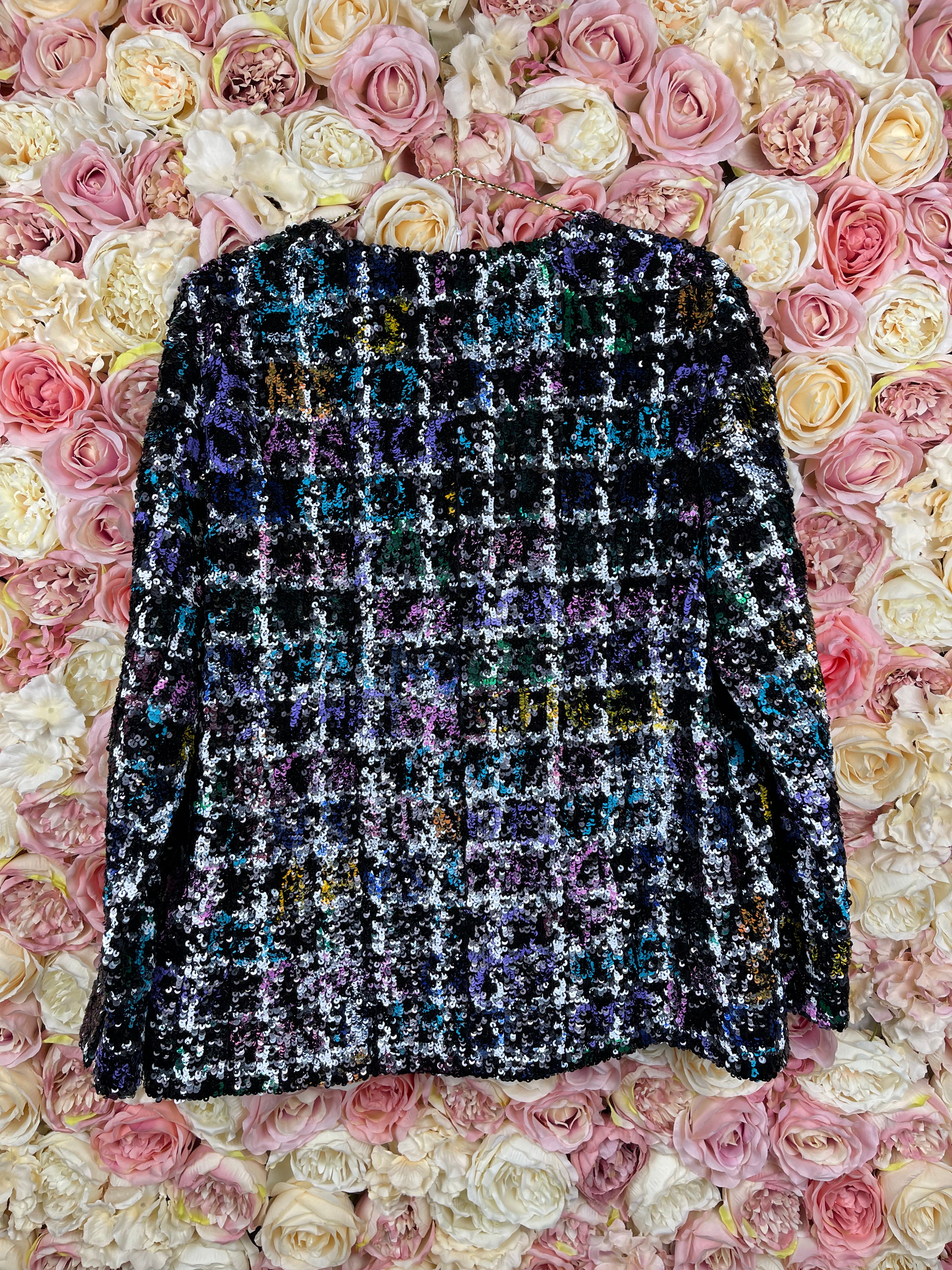 Chanel 22A Sequin Jacket Multicolor Sz. 42 DE