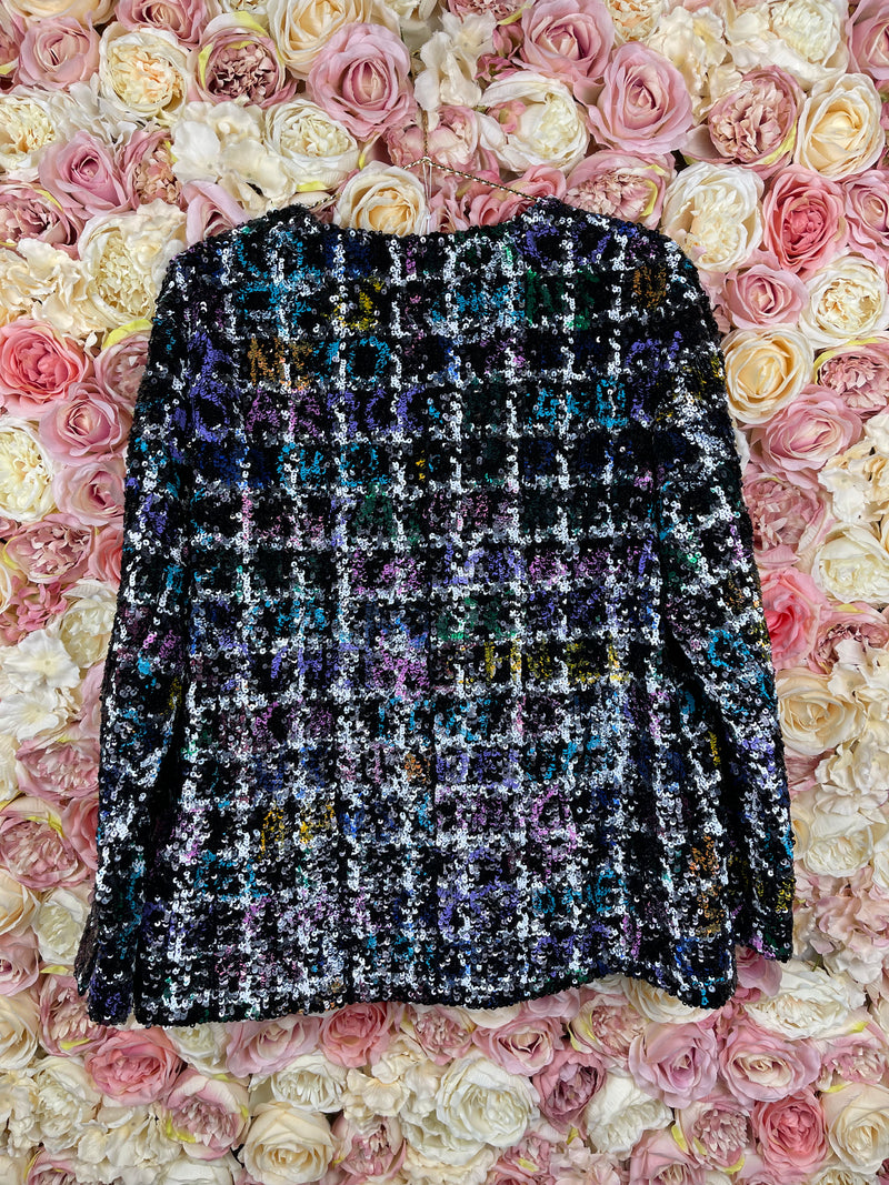 Chanel 22A Sequin Jacket Multicolor Sz. 42 DE