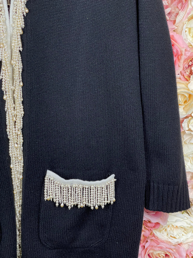 Chanel Cashmere Cardigan with Pearls Sz. 42 DE