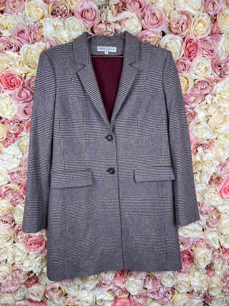 Barbara Lohmann Cashmere Blazer Bordeaux Multi Sz. 40 DE