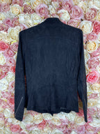 Catherine Khan Suede Leather Jacket Black Sz. 40 DE