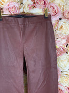 Theory Leather Leggings Bordeaux Sz. S