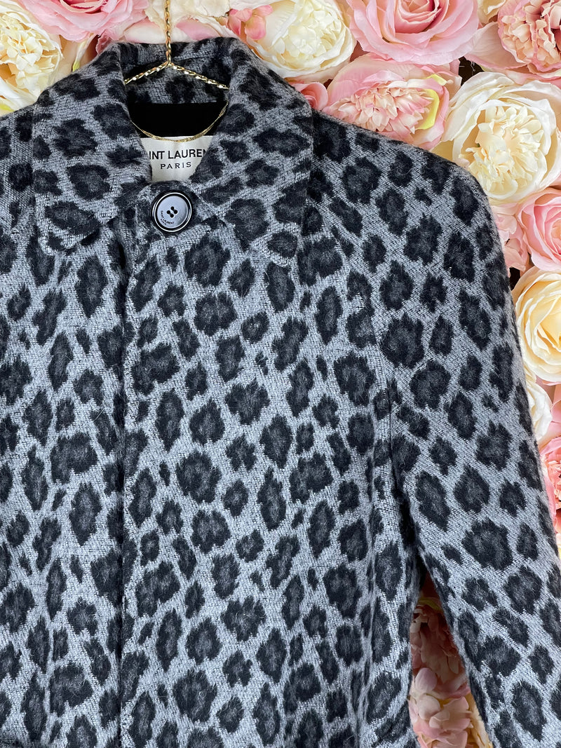 Saint Laurent Coat Grey Leo Sz. 34 DE