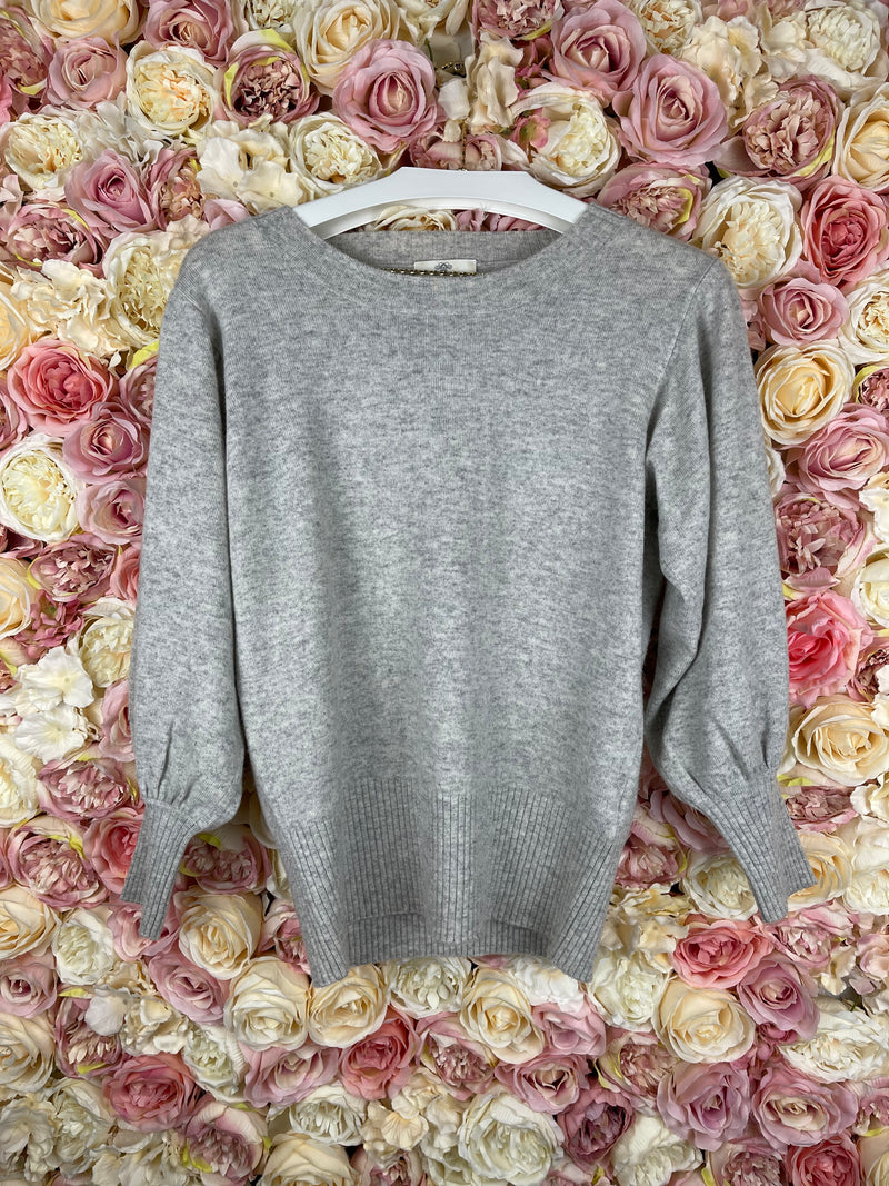 Allude Wool Mix Sweater Light Grey Sz. M