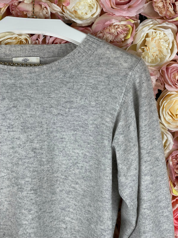 Allude Wool Mix Sweater Light Grey Sz. M