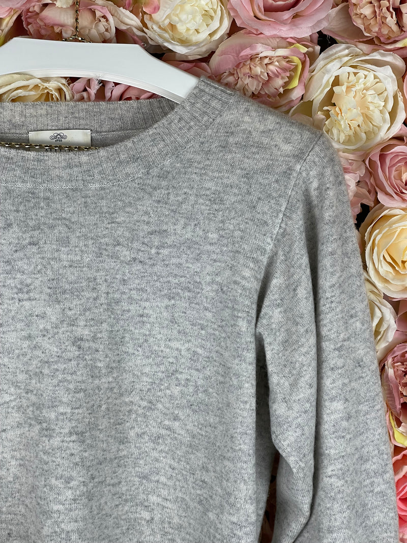 Allude Wool Mix Sweater Light Grey Sz. M