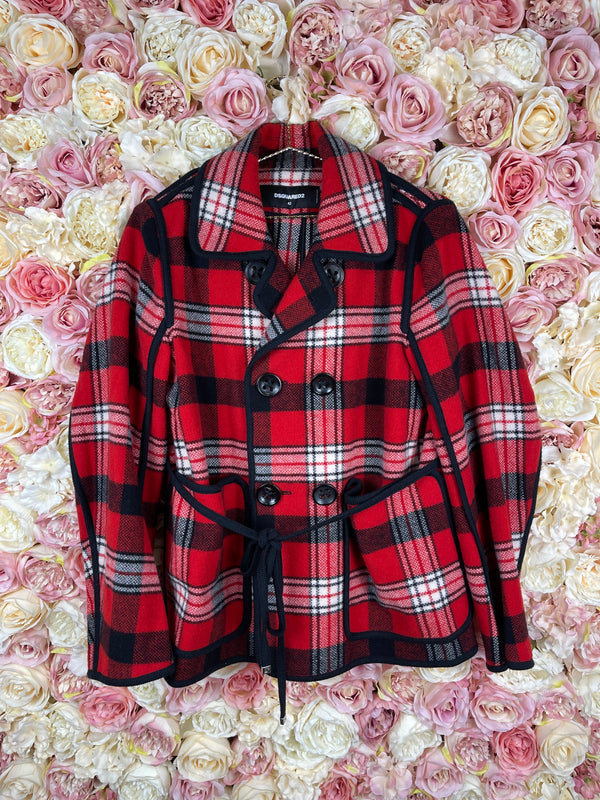 Dsquared Jacket Red Multi Sz. 38 DE