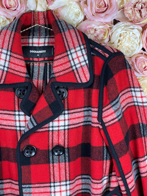 Dsquared Jacket Red Multi Sz. 38 DE