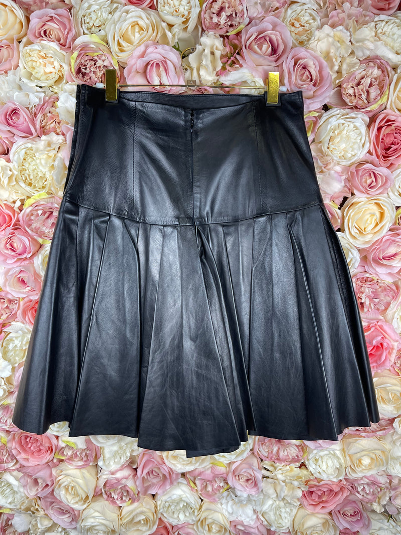Alexander McQueen Leather Skirt Black Sz. 36 DE