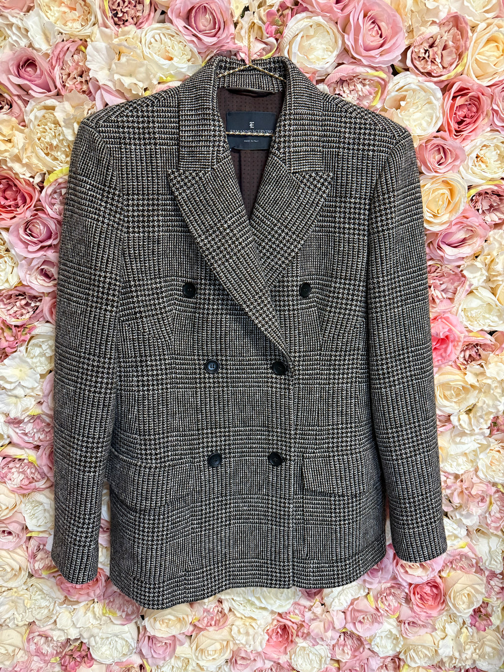 Ermanno Scervino Check Blazer Brown Multi