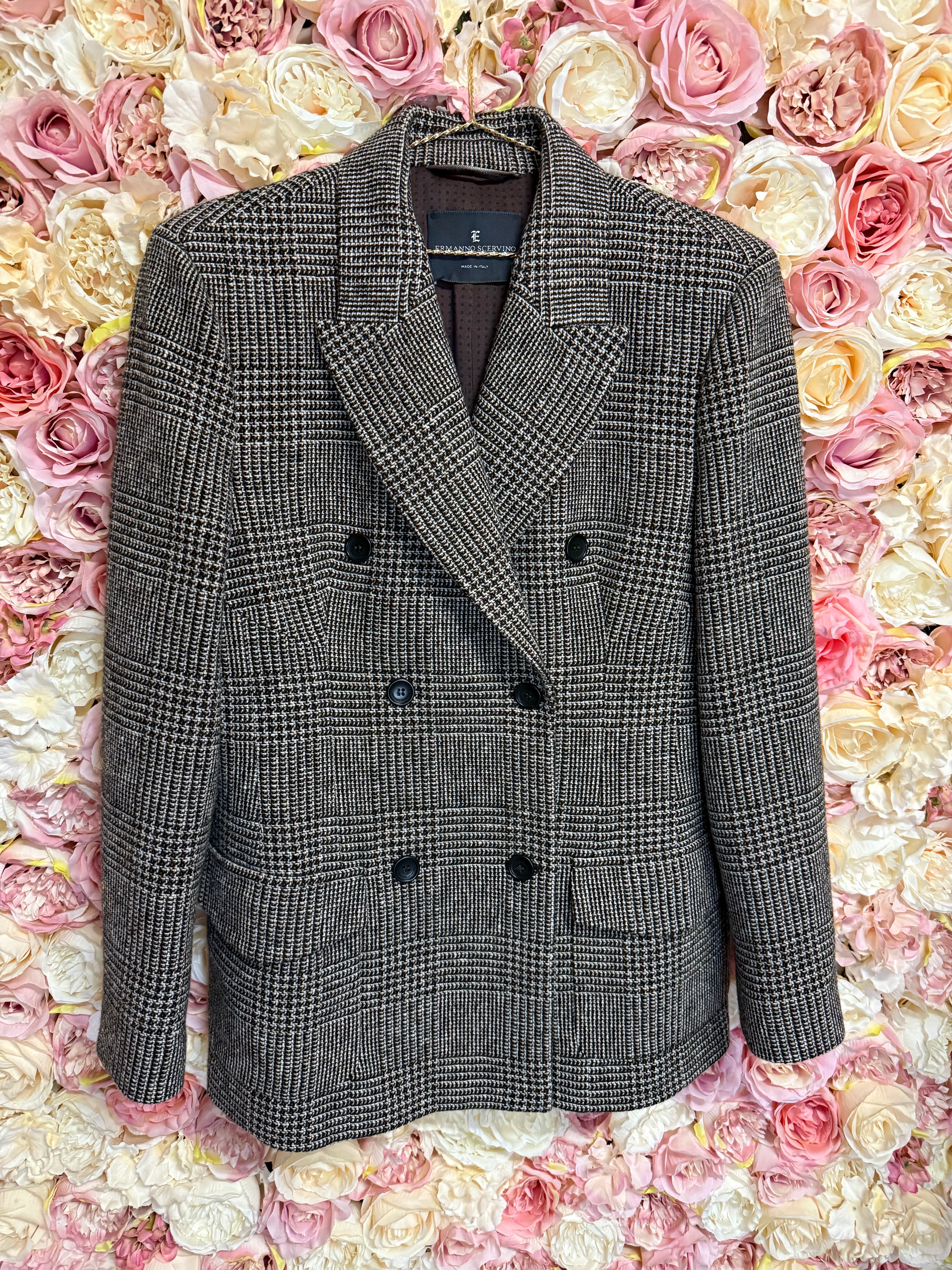 Ermanno Scervino Check Blazer Brown Multi