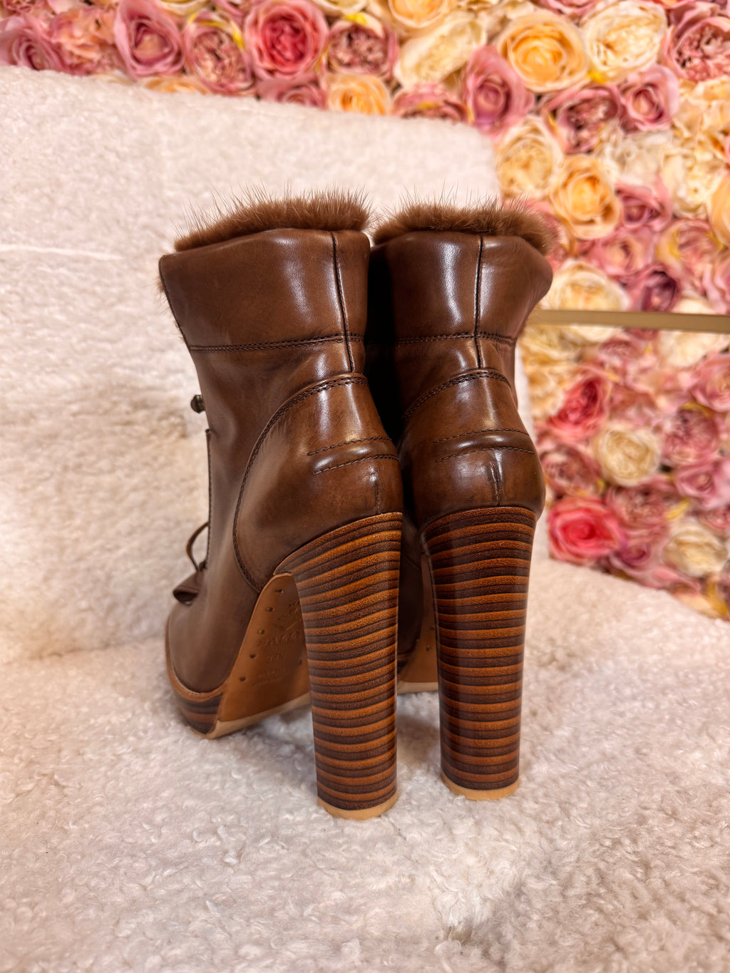 Bally Winter Boot with Heel Cognac