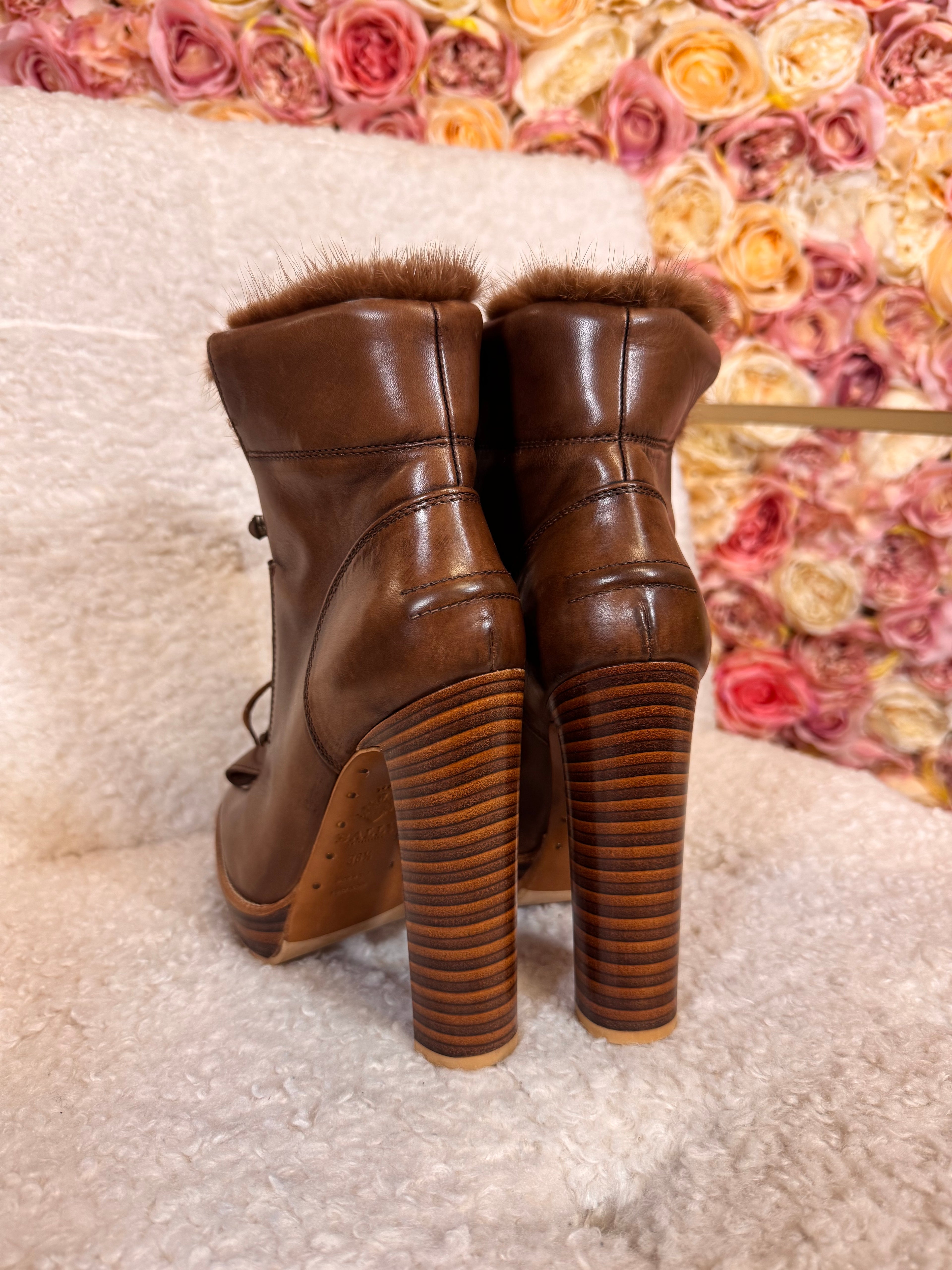 Bally Winter Boot with Heel Cognac