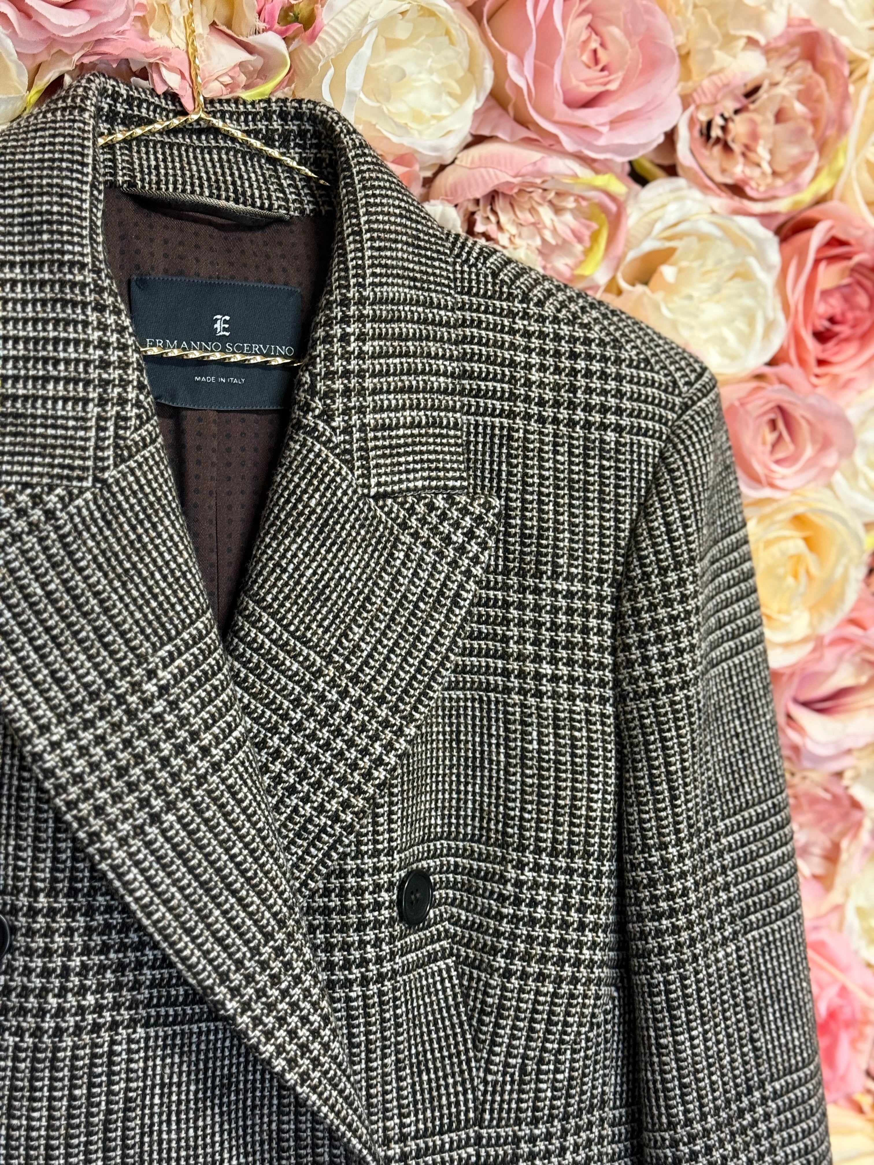 Ermanno Scervino Check Blazer Brown Multi