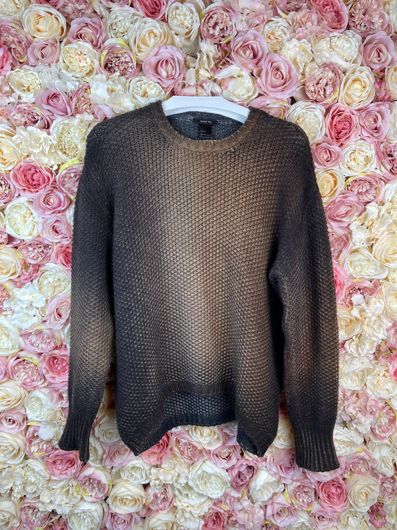 Avant Toi Merino Wool Cashmere Sweater Brown Sz. L