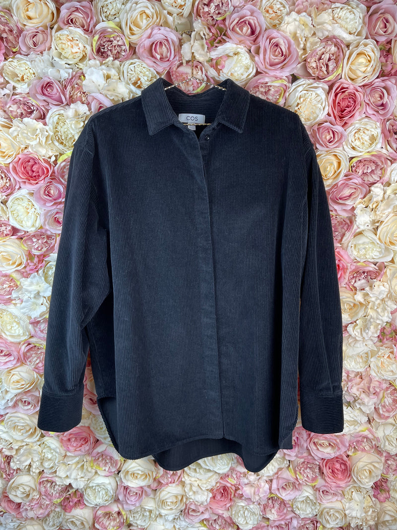 Cos Cord Blouse Black Sz. 40 DE
