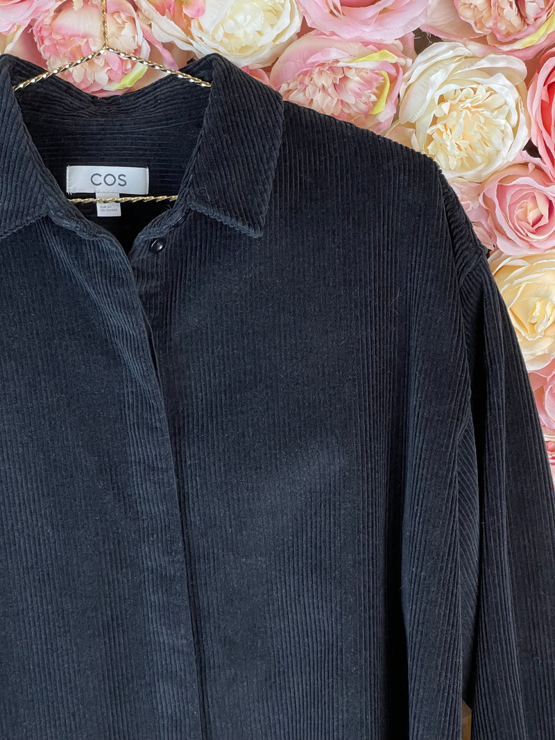 Cos Cord Blouse Black Sz. 40 DE
