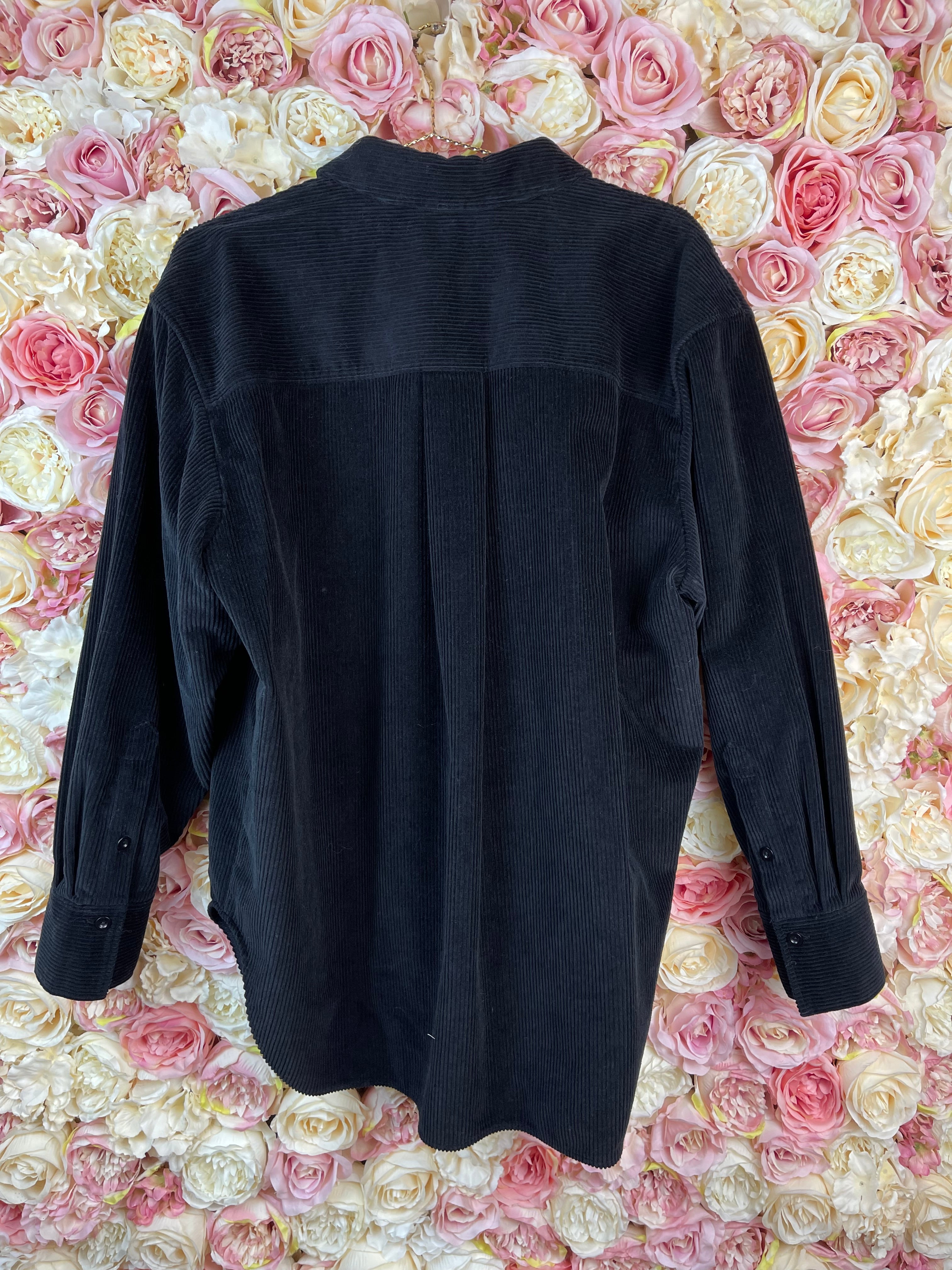 Cos Cord Blouse Black Sz. 40 DE