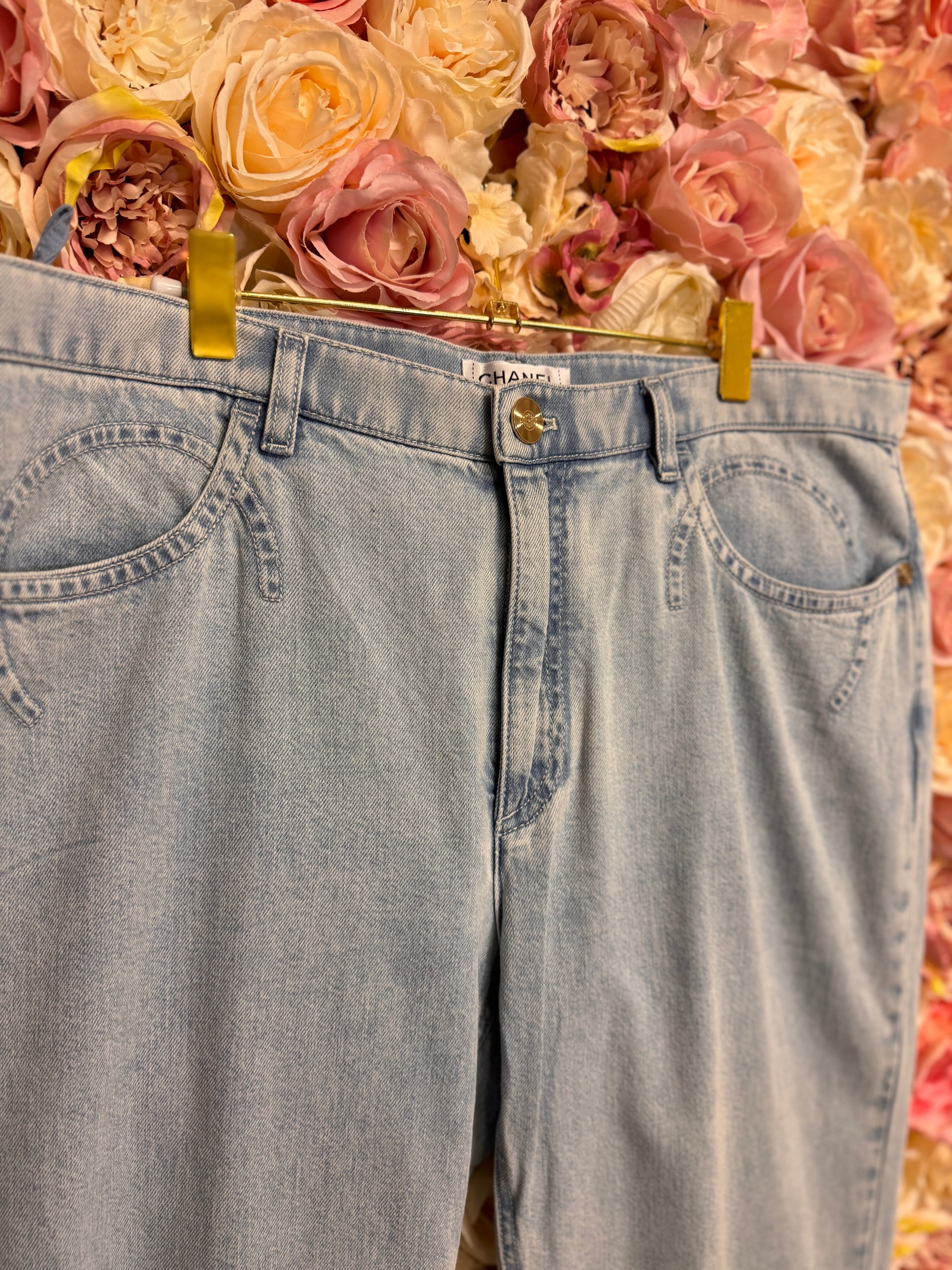 Chanel Denim Jeans Light Blue