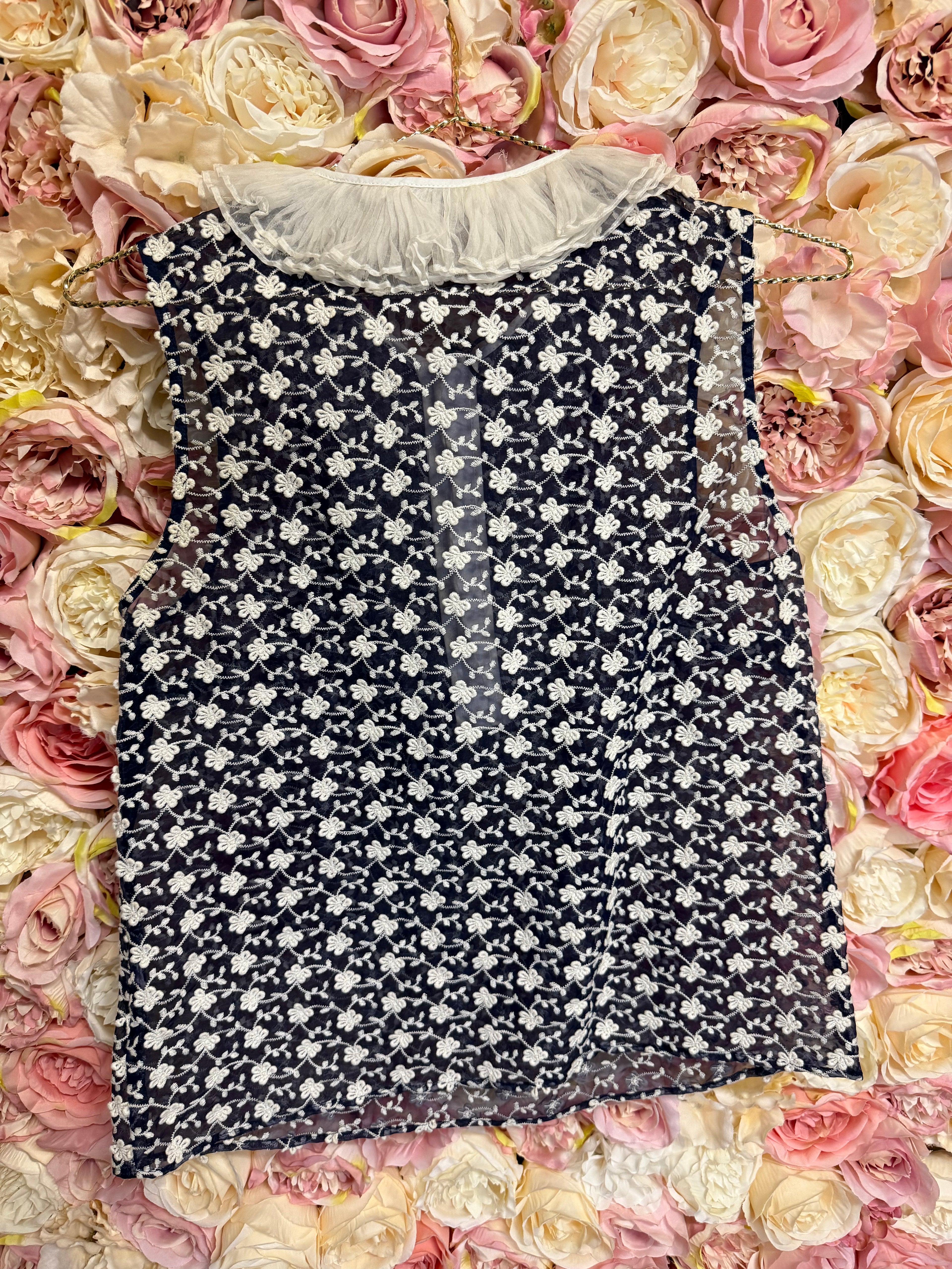 Manoush Skirt & Top Set Blue White