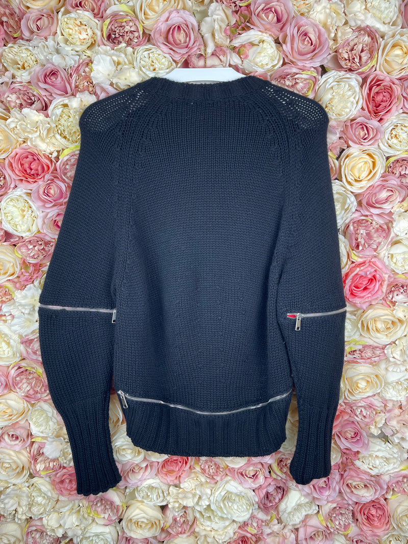 Alexander McQueen Sweater with rhinestones details Black Sz. XS