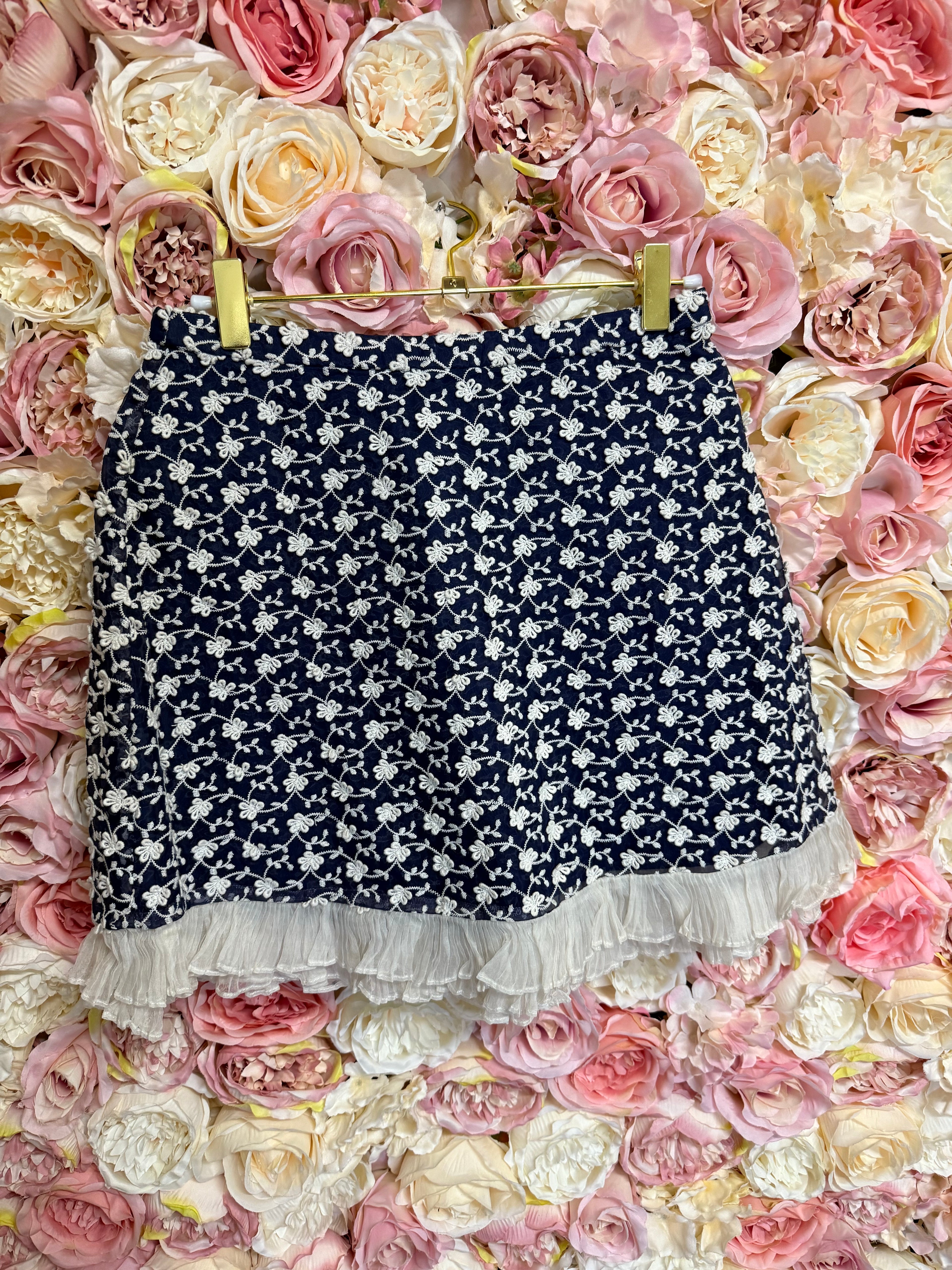 Manoush Skirt & Top Set Blue White