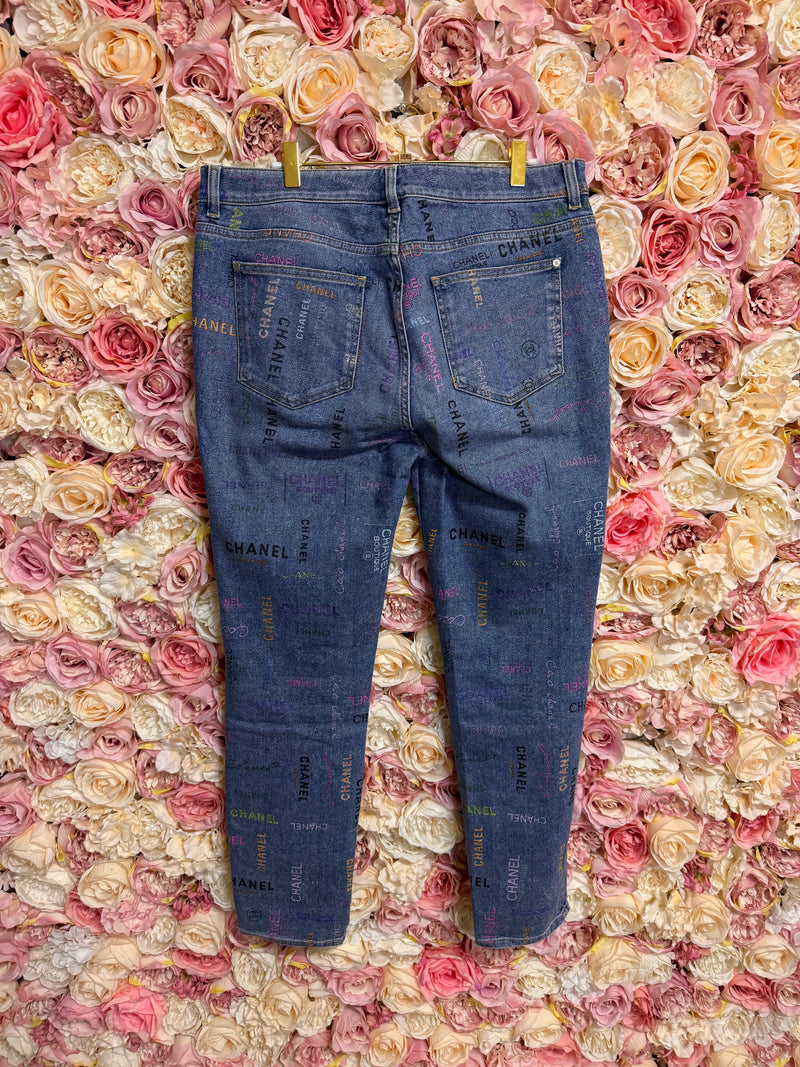 Chanel Denim Jeans Blue Multi