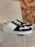 Yatay Faux Leather Sneakers White Black