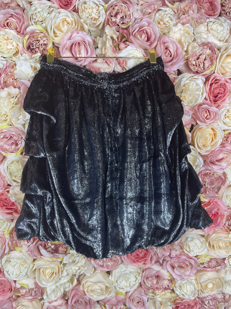 No Name Skirt Black Silver Sz. estm. XS