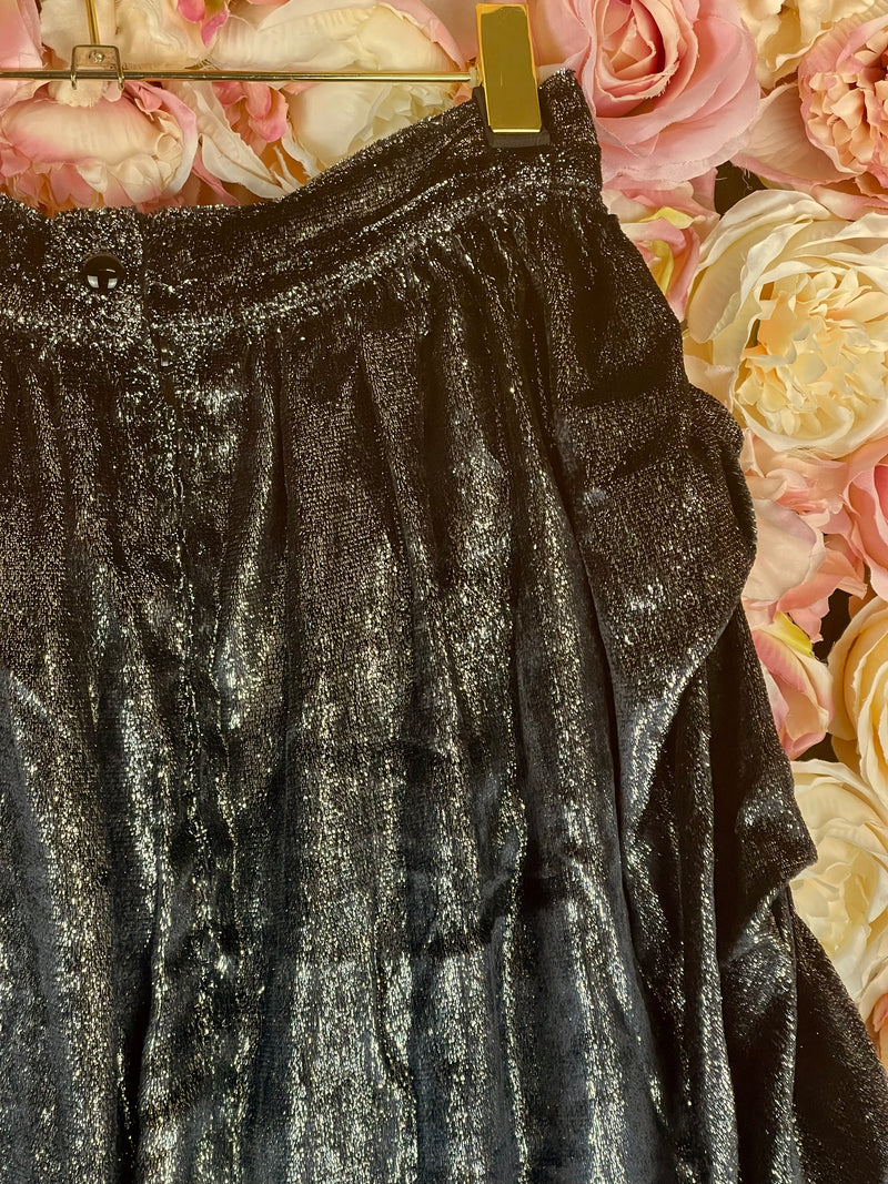 No Name Skirt Black Silver Sz. estm. XS