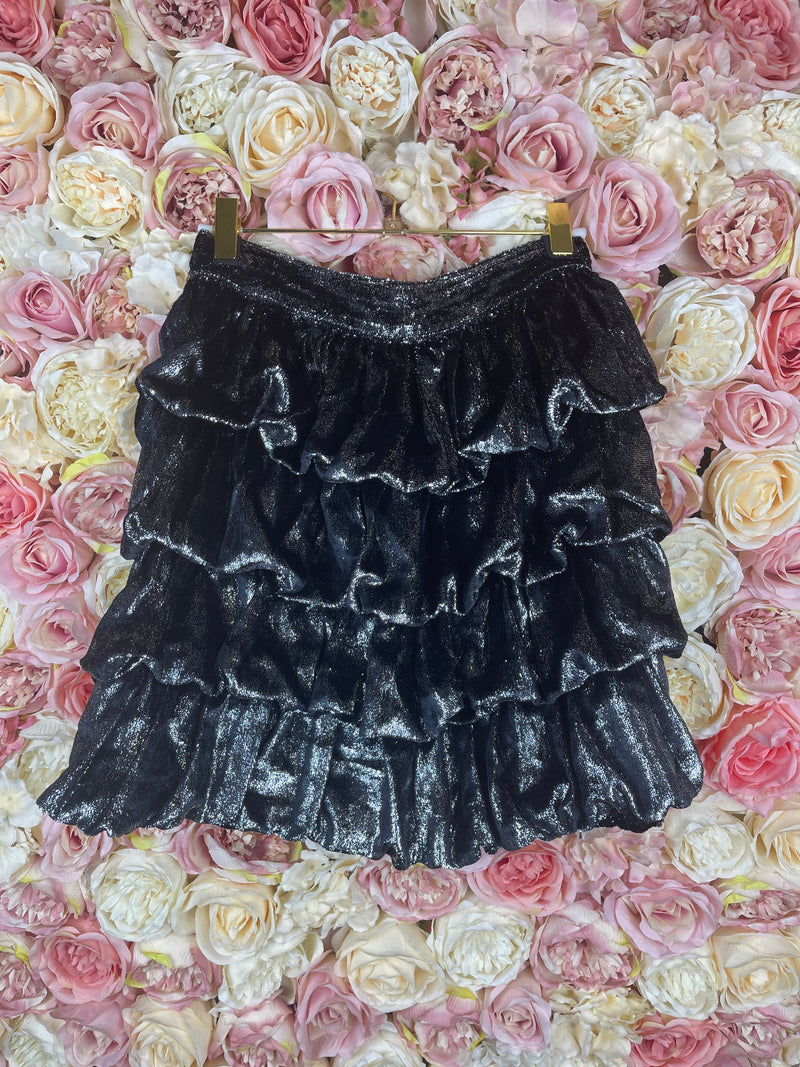 No Name Skirt Black Silver Sz. estm. XS