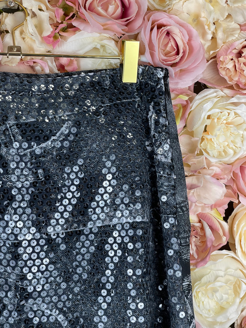 Versace Jeans Couture Sequins Skirt Grey Multi Sz. 38 DE