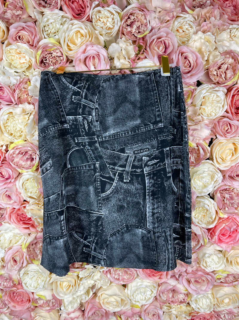 Versace Jeans Couture Sequins Skirt Grey Multi Sz. 38 DE