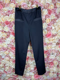 Chanel 2022 Black Pants with Satin Detail Sz. 44 DE