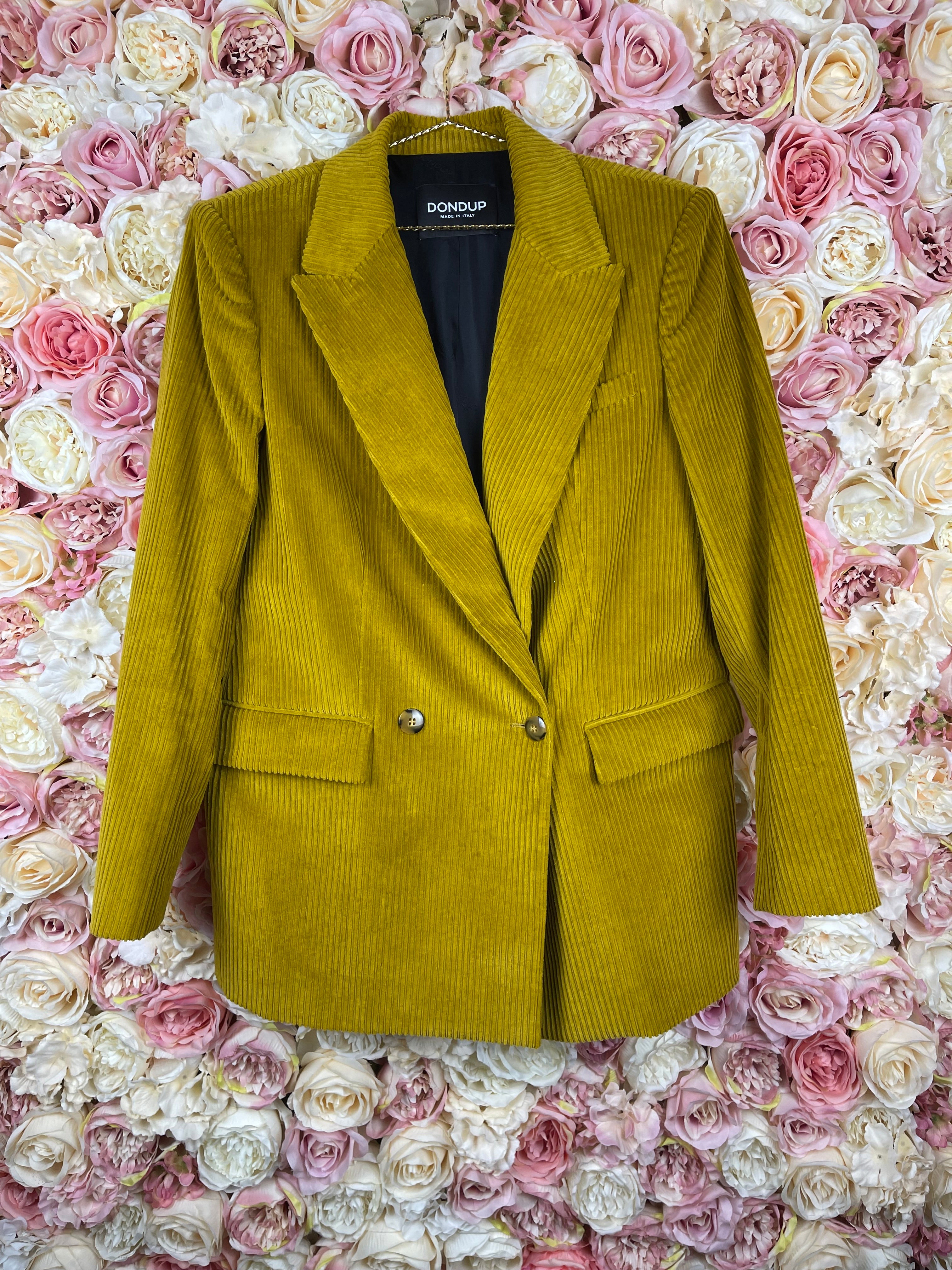 Dondup Cord Blazer Green Sz. 40 DE