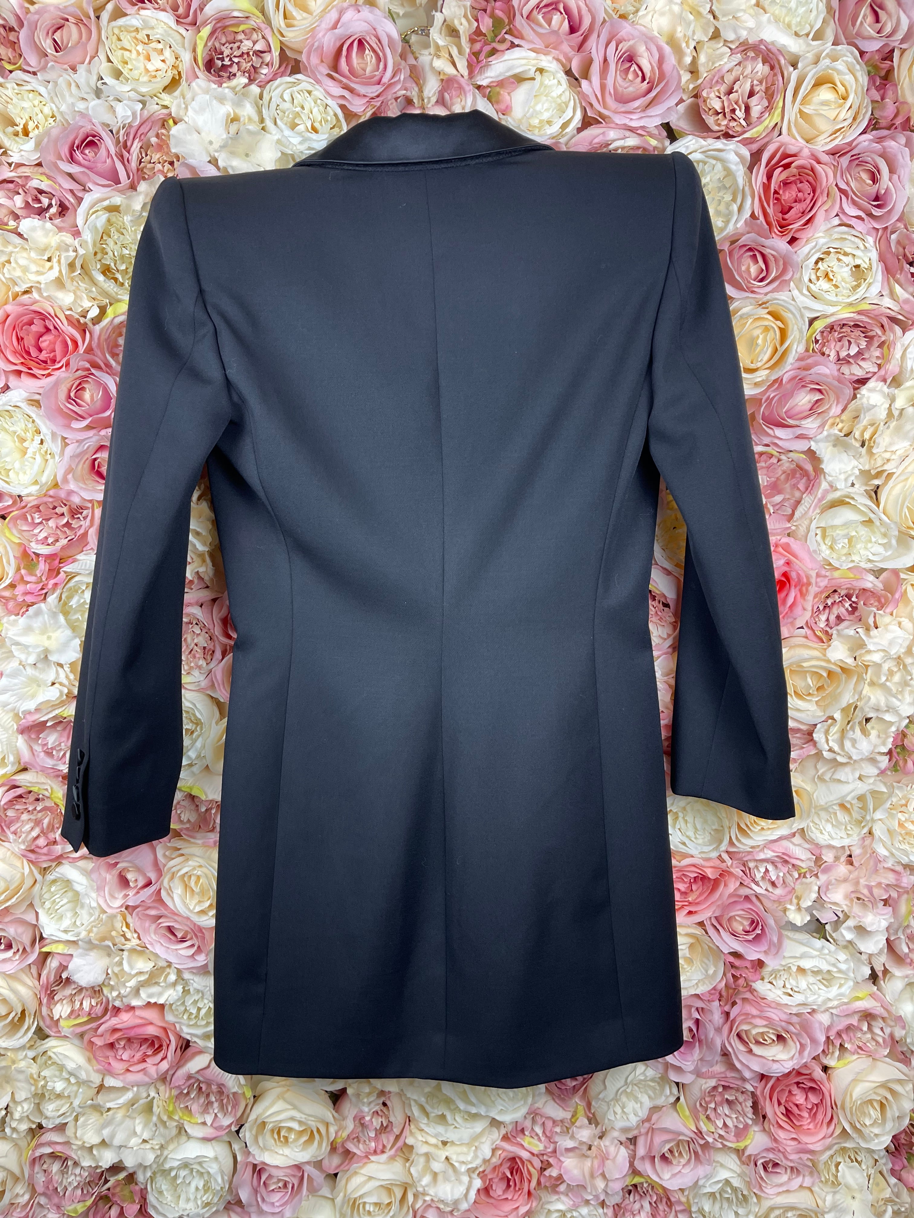 Saint Laurent Dress with Bow Black Sz. 34 DE